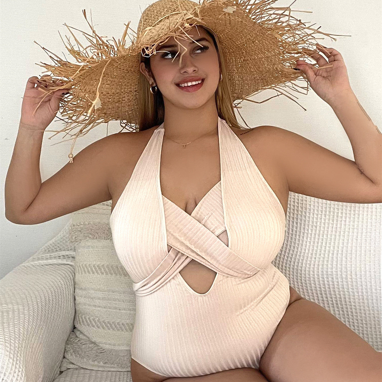 Maillot de bain une pièce grande taille pour femme