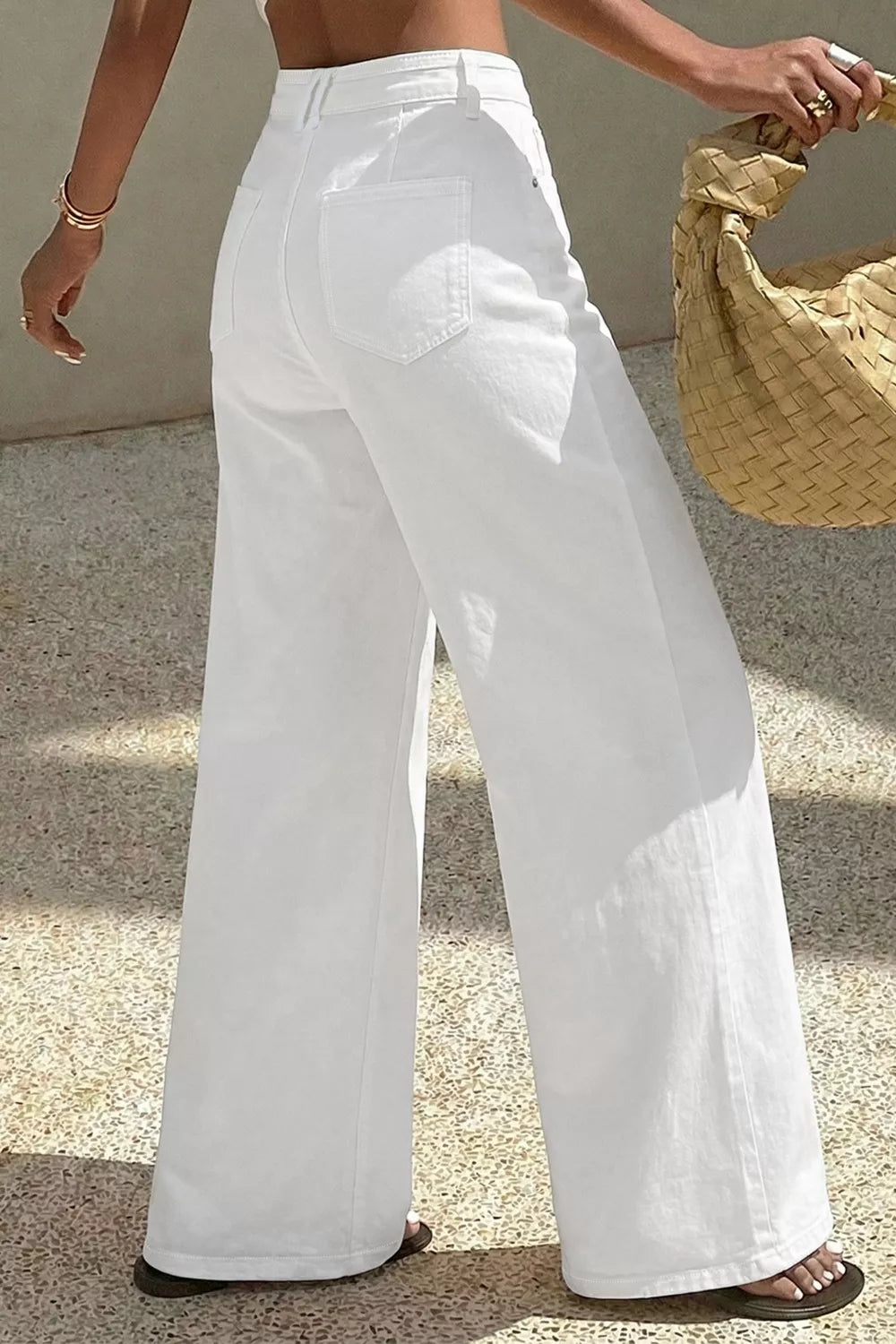 Shop Solid Color Loose Casual Jeans - Women's Fashion | Akatonbo