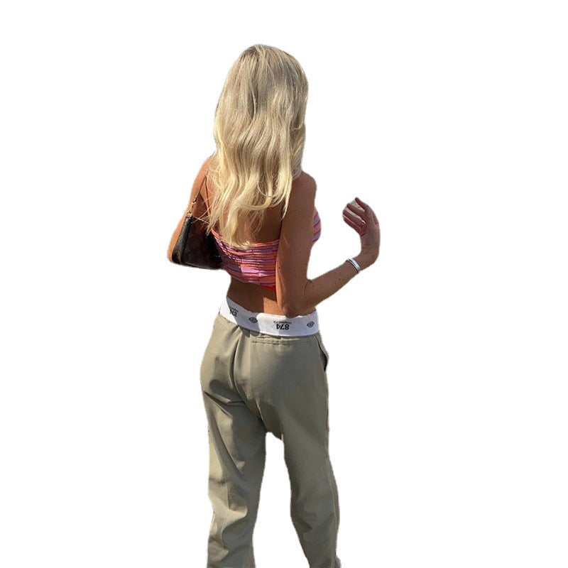 Street Printed Loose Casual Straight Pants