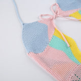 Sling  Back Woolen One-piece Skirt Suspenders