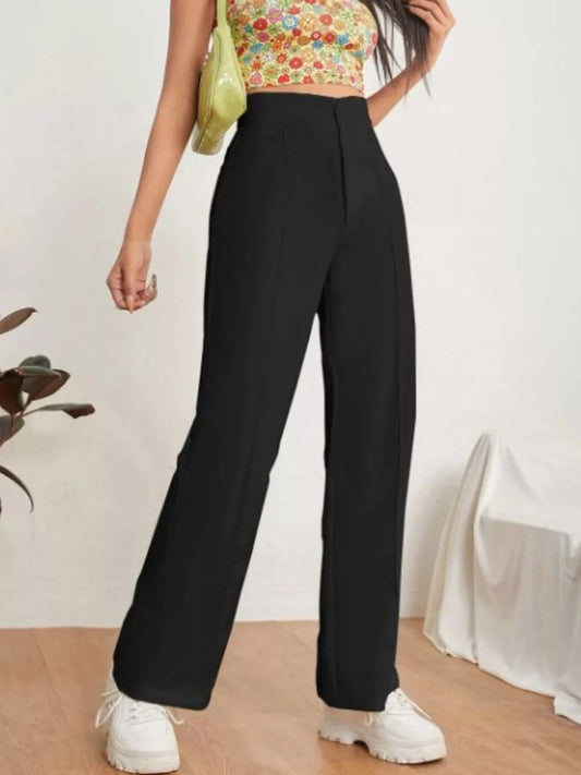 Shop High Waist Straight Leg Dress Pants - Women's Fashion | Akatonbo