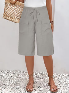 Women's Pocket Cropped Casual Shorts