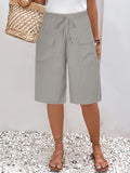 Women's Pocket Cropped Casual Shorts