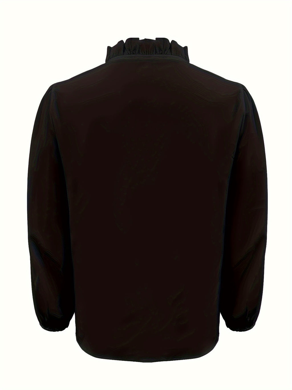 Plus Size Women's Ruffled Casual Long-sleeved Shirt