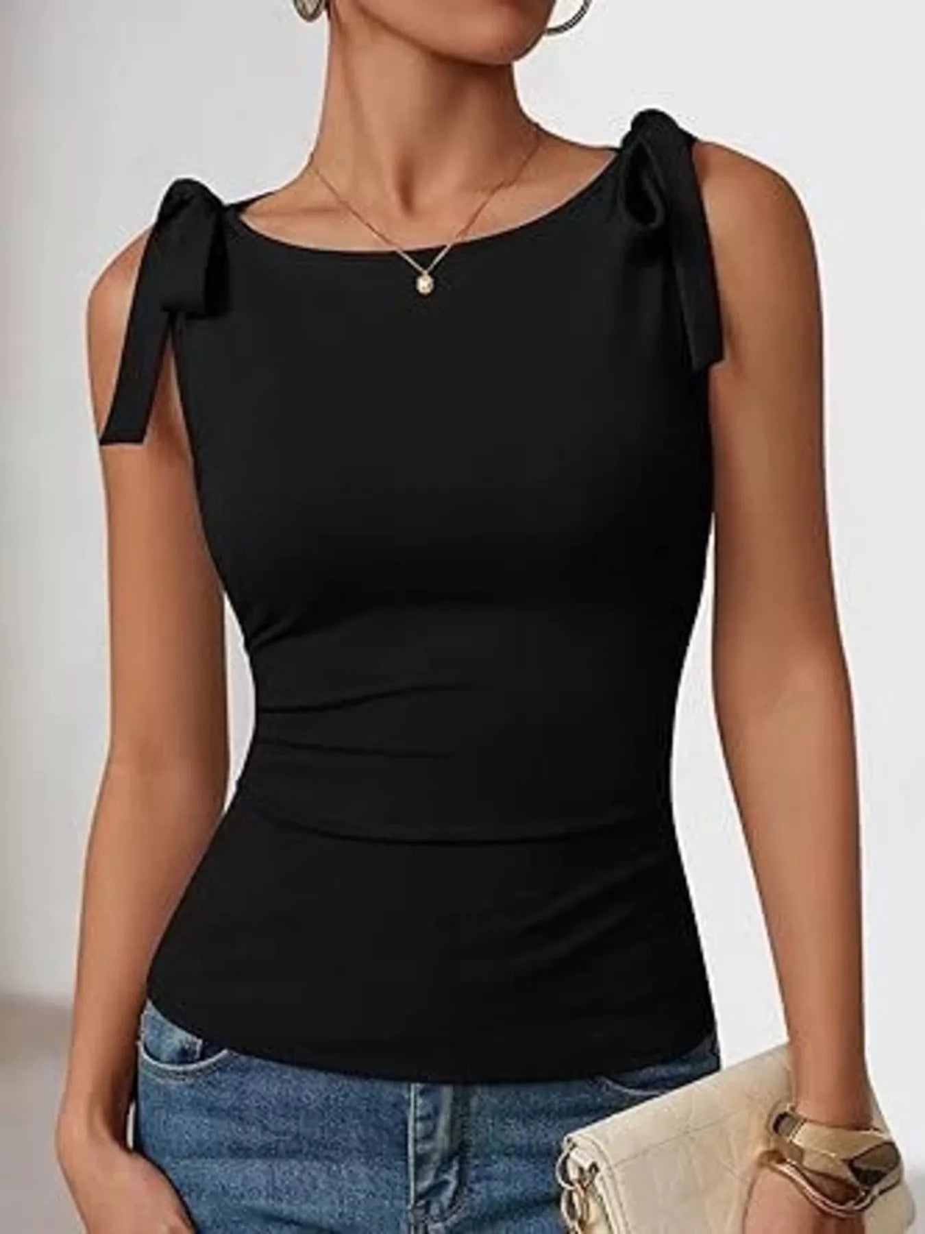 Shop Tie Shoulder Tank Top - Women's Fashion | Akatonbo