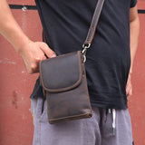 Mens Fashion Leather Shoulder Crossbody Bag