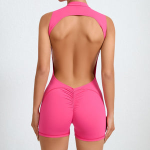 Sleeveless Back Hollow Yoga Jumpsuit Summer Sports Clothing