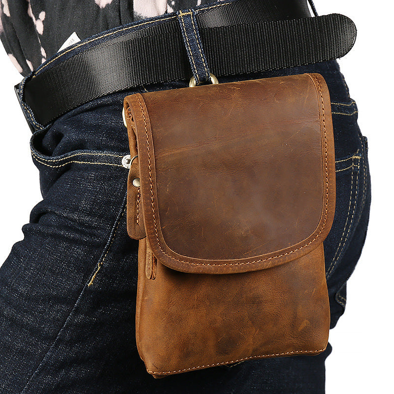 Mens Fashion Leather Shoulder Crossbody Bag