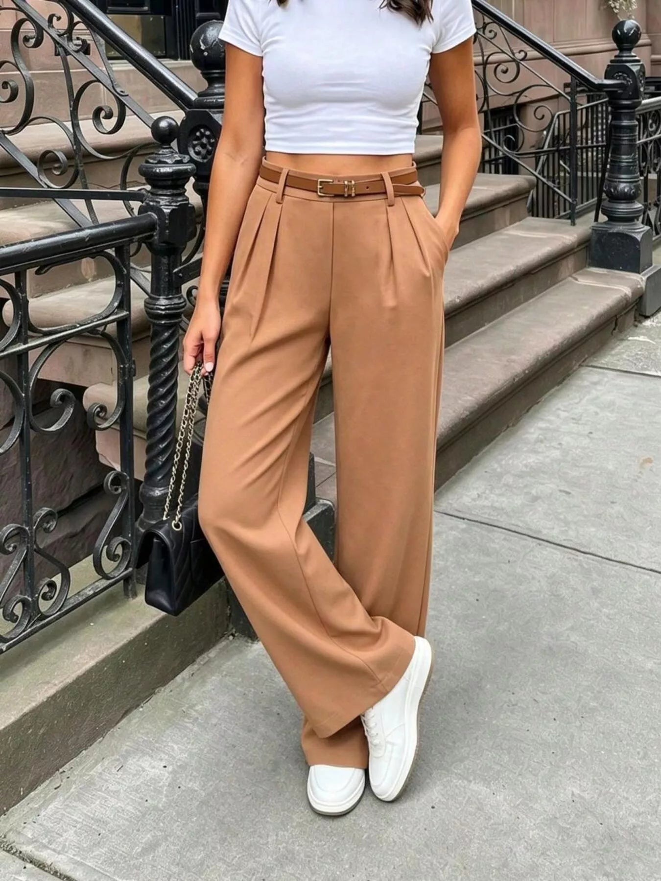 Shop Pleated Wide Leg Pants - Women's Fashion | Akatonbo