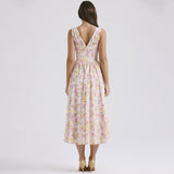 Southern Charm Women's Summer Pleated Floral Swing Dress