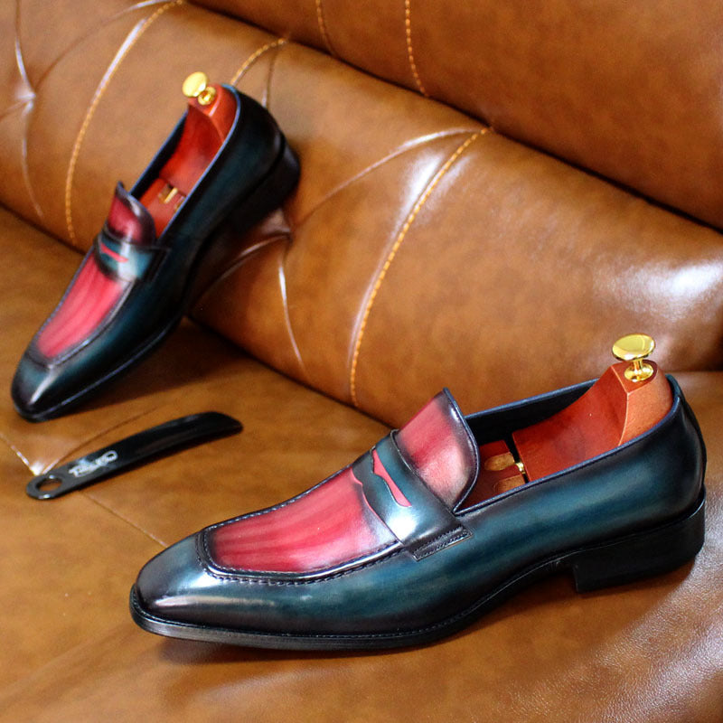 New Penny Loafers Handmade Leather Shoes Men