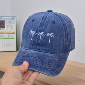 Water-washing Embroidery Retro Sun Hat For Women