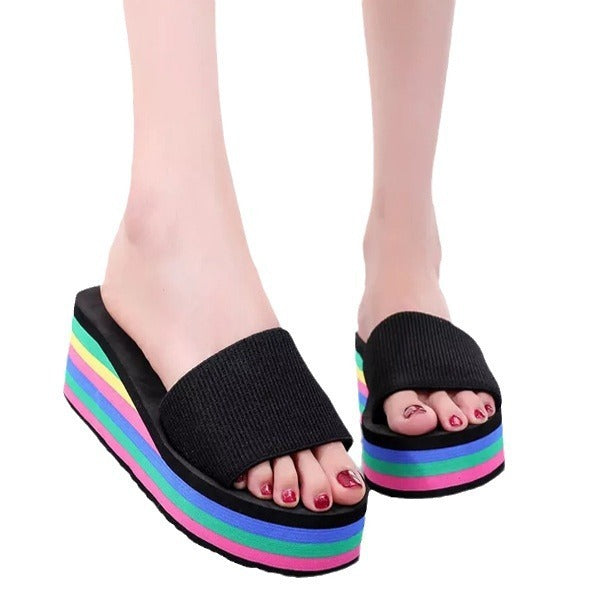 High Heel Slippers Women's Summer Non-slip Women's Wedge