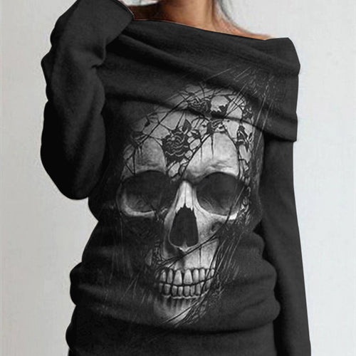 Snoopy Halloween Women's Fashion Skull Top