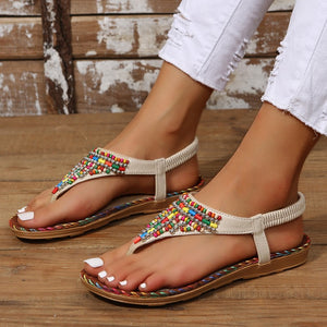 Bohemia Style Clip Toe Sandals Women Rome Beach Shoes Summer