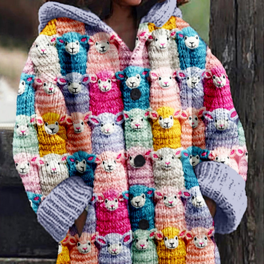 Manteau décontracté femme imprimé 3D abstrait