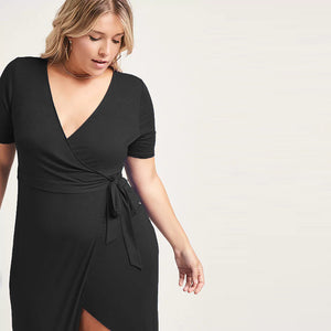 Plus Size Classic Wrap Dress