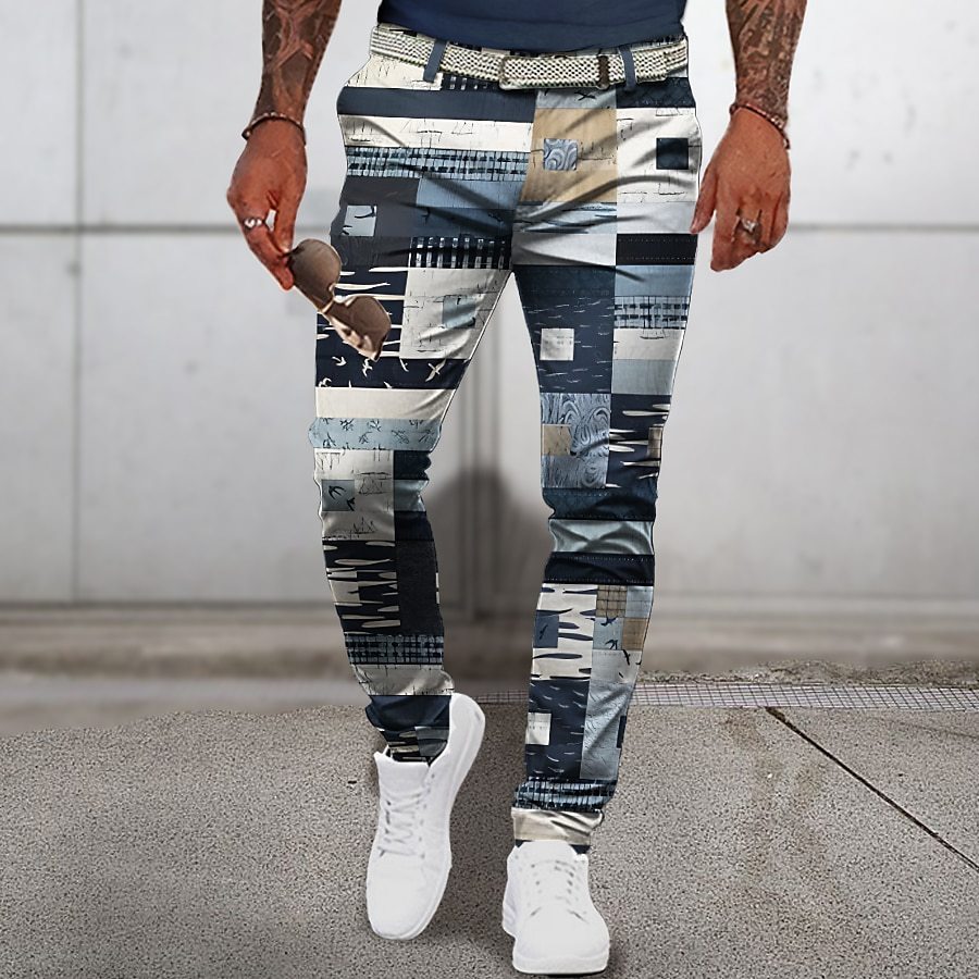 Fashion Personality Men's 3D Printed Casual Trousers