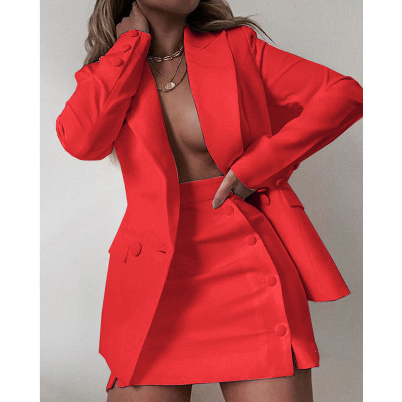 Two-piece Suit  Short Skirt Half Skirt Suit