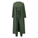 Women's Knitted Slim-fit Temperament Vest And Trousers Sports Suit