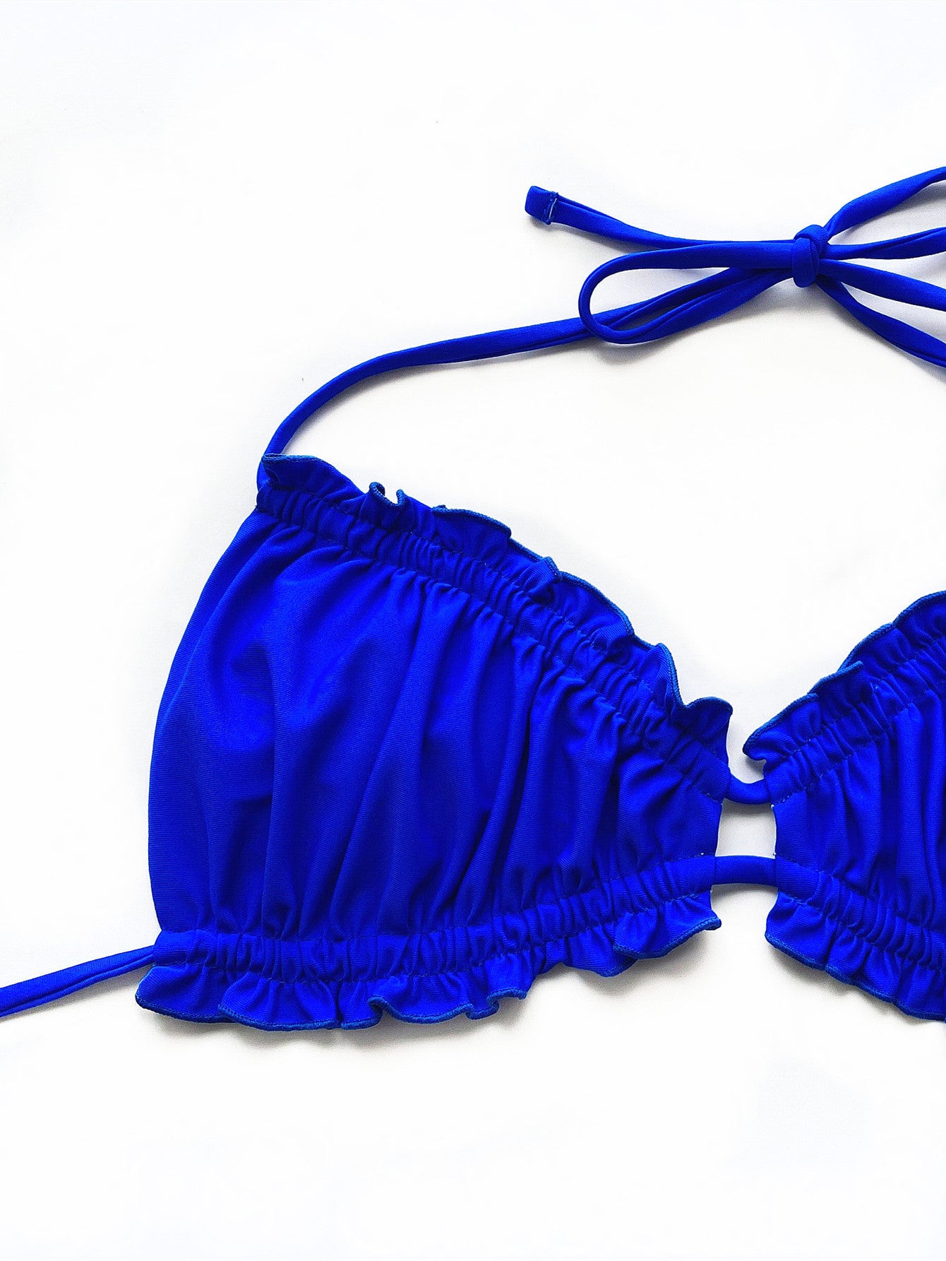 Shop Frill Trill Halter Neck Bikini Set - Women's Fashion | Akatonbo