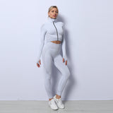 3PCS Yoga Set Seamless Sport Set Women Gym Clothing Leggings Women Crop Top Sports Bra Women Fitness Gym Set Womens Outfits Tracksuit