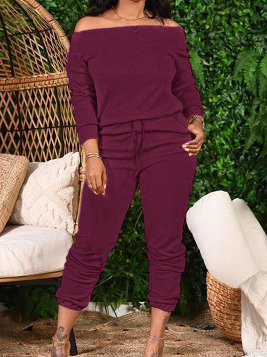 Shop Off-Shoulder Top and Pants Set - Women's Fashion | Akatonbo