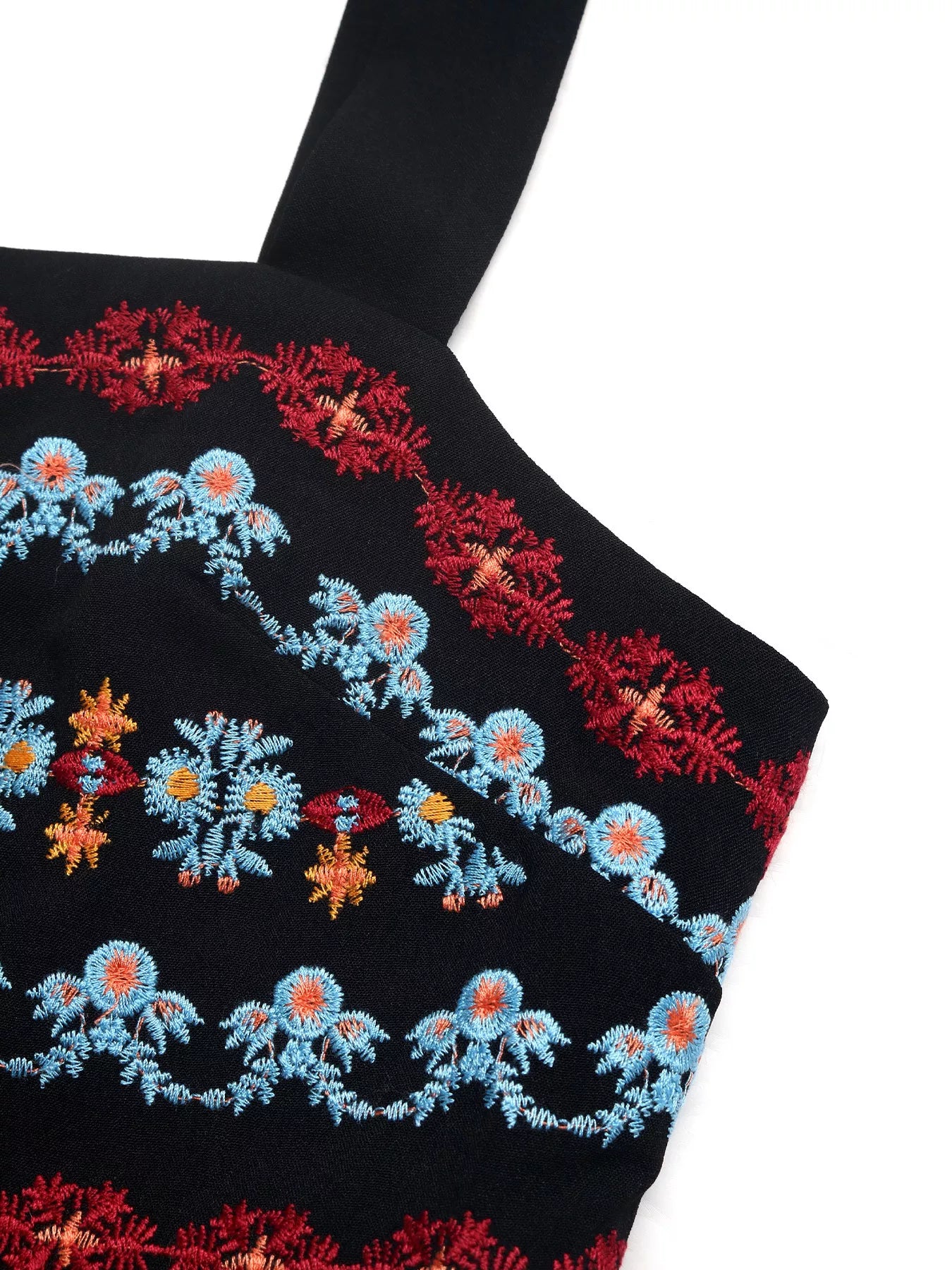 Shop Embroidered Wide Strap Romper - Women's Fashion | Akatonbo