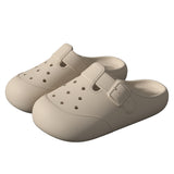 New Hole Shoes Summer Buckle Baotou Slippers Outerdoor Garden Clogs Shoes Indoor Non-Slip Floor Home Slipper