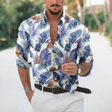 Men's Loose Floral Shirt Beach Retro