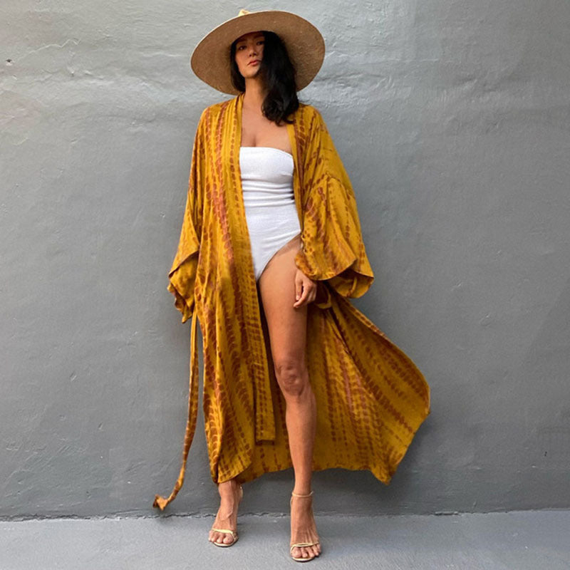 Printed Sexy Loose Sun Protection Bikini Cover up