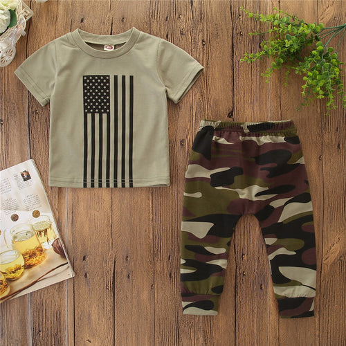 Little Kids' Summer Clothing Camouflage Set