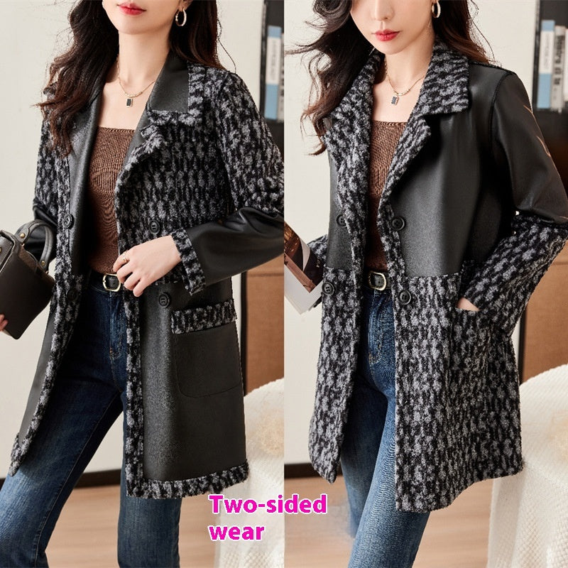 Haining Leather Coat For Women