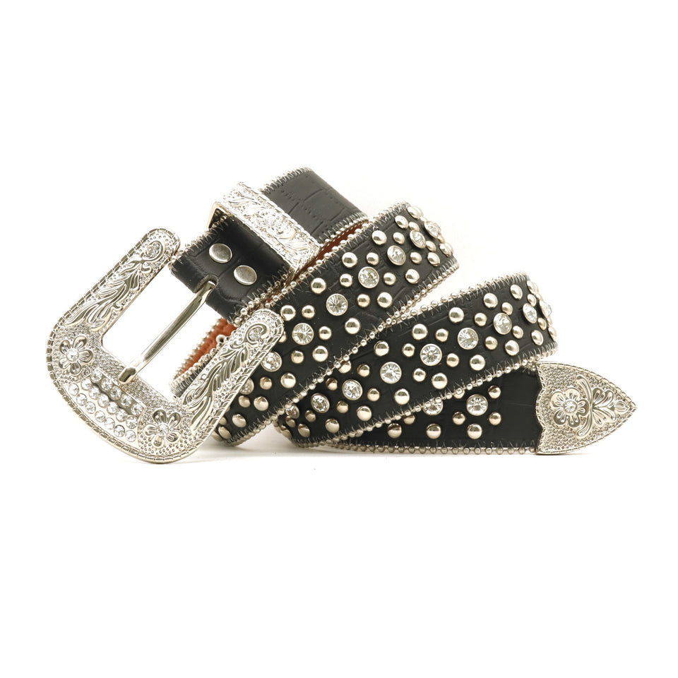 Fashion Personality Rhinestone Men's Belt Rivet