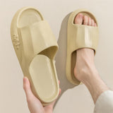 New Solid Striped Peep-toe Home Slippers