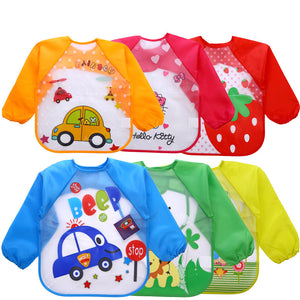 Long Sleeve Kids Waterproof Meal Baby protective Apron