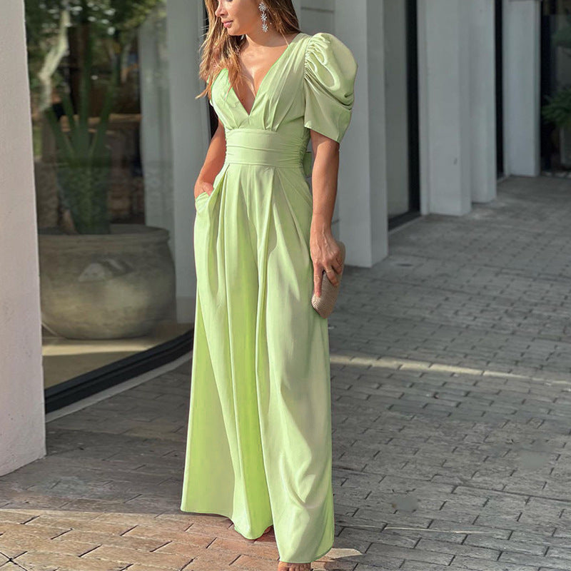 Akatonbo Fashion Elegant Plus Size Wide Legs Jumpsuit