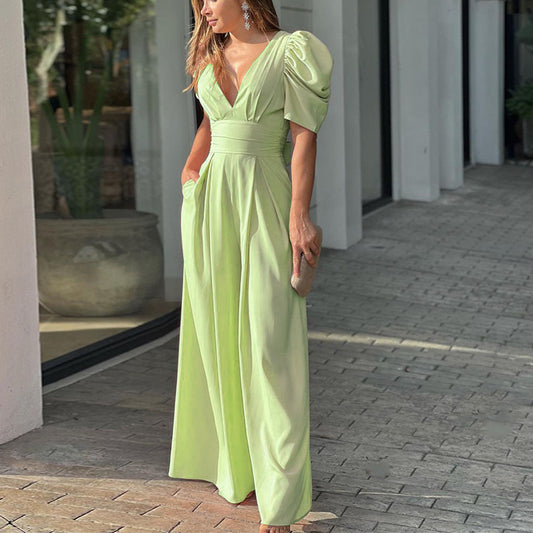 Akatonbo Fashion Elegant Plus Size Wide Legs Jumpsuit