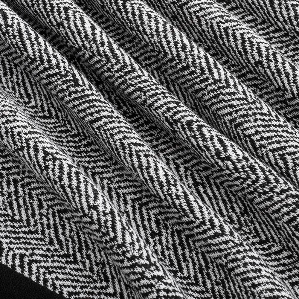 Women's Dress Retro Hollow Stand Collar Hit Color OL Office Slim Pencil Skirt