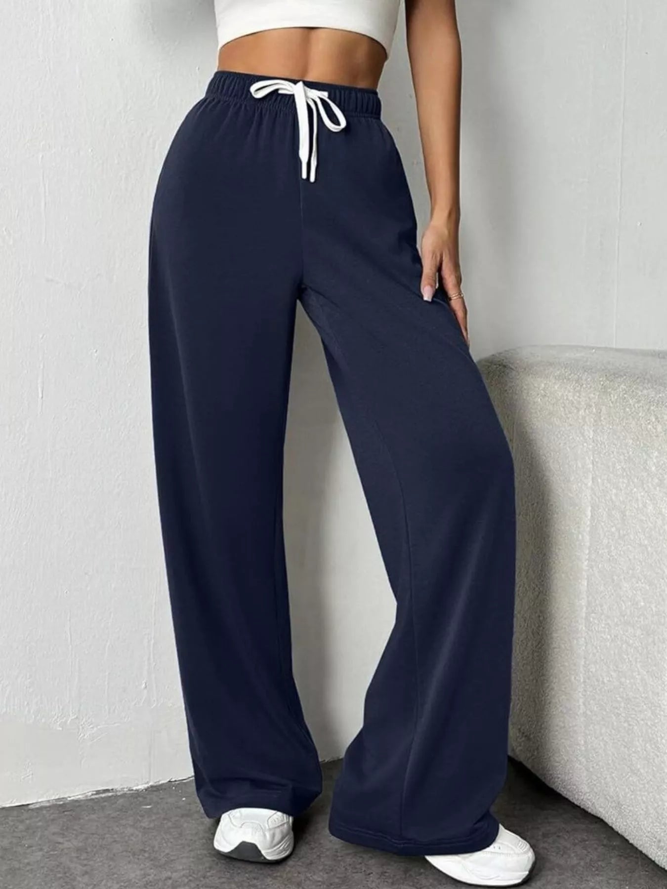 Shop Drawstring Wide Leg Pants - Women's Fashion | Akatonbo