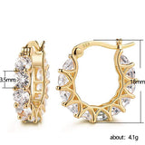 Fashion U-shaped  Earrings Full Zircon Rhinestones  Earrings