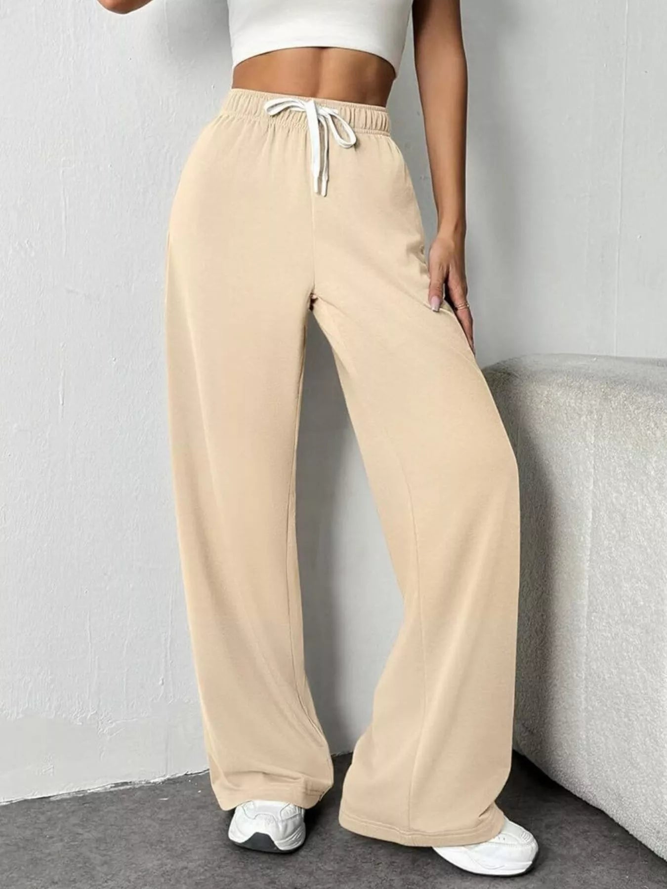 Shop Drawstring Wide Leg Pants - Women's Fashion | Akatonbo